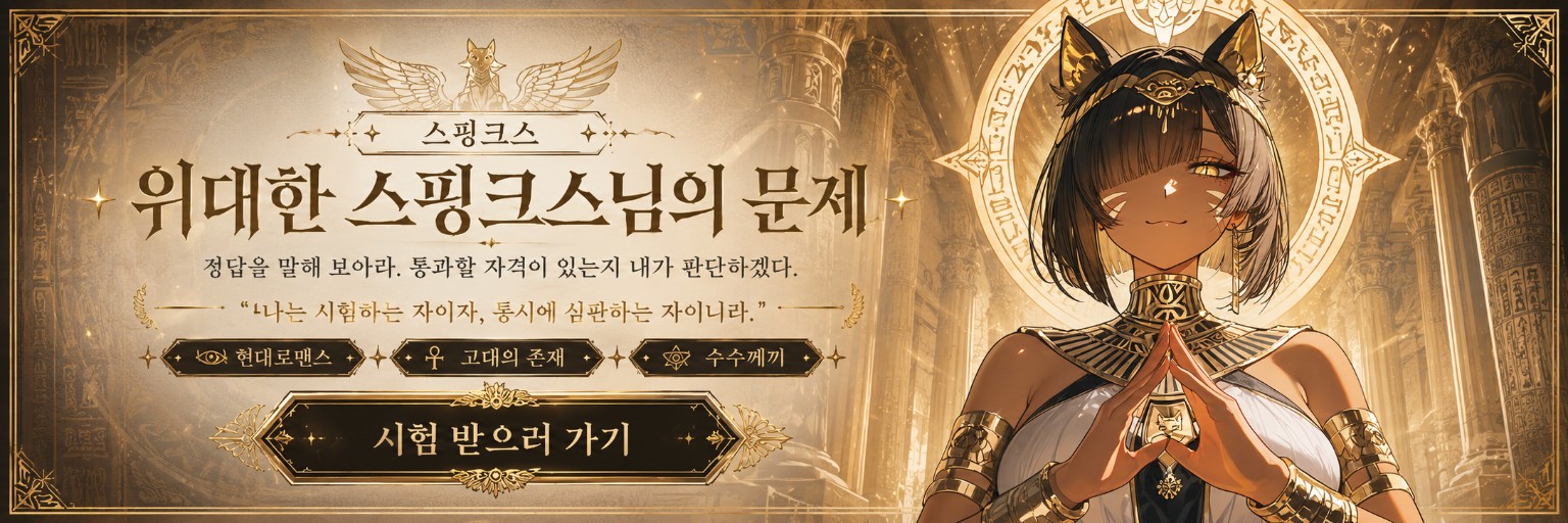 위대한 스핑크스님의 문제 바로가기 배너